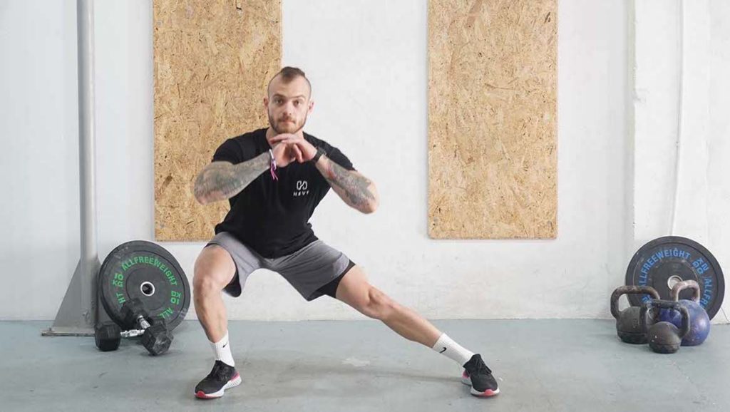 man lateral squat bodyweight 
