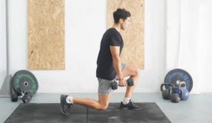 man split squat dumbbell