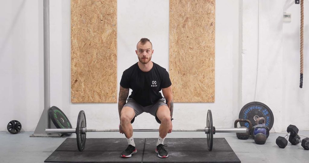 man hack squat barbell